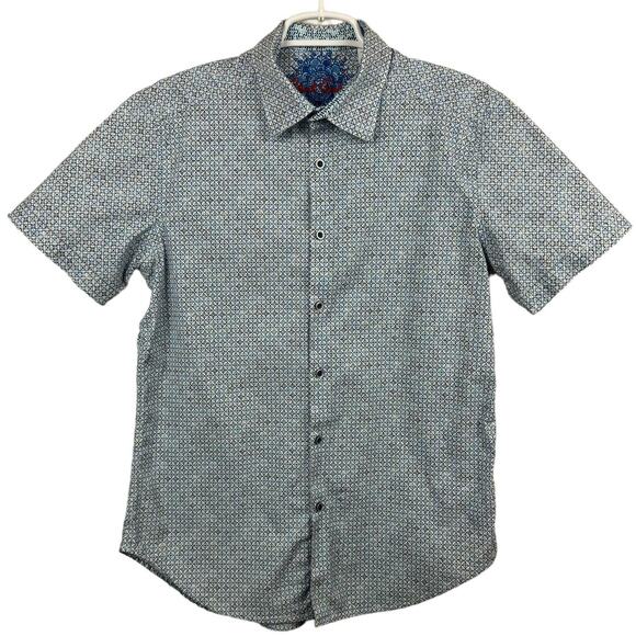 Robert Graham Other - Men's Robert Graham Blue Geometric Print Classic Fit Button Up Casual Shirt M